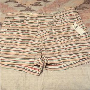 Multi colored, striped shorts